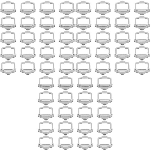 60Pièces Boucles Métalliques Argentées Pour Sacs Projets DIY 2