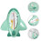 3Pièces Thermomètres Bébé Bain Vert PP Amusante 10