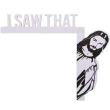 Stylish Multi-Color Wooden Jesus Door Frame Sign for Bedroom Wall