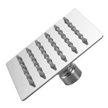 3Pcs Stainless Steel Square Shower Head Rainfall High Pressure Silver