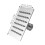 3Pcs Stainless Steel Square Shower Head Rainfall High Pressure Silver 2
