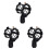 3Pcs Black Microphone Storage Rack with Anti-Vibration Suspension 2