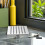 3Pcs Stainless Steel Square Shower Head Rainfall High Pressure Silver 4
