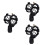 3Pcs Black Microphone Storage Rack with Anti-Vibration Suspension 6