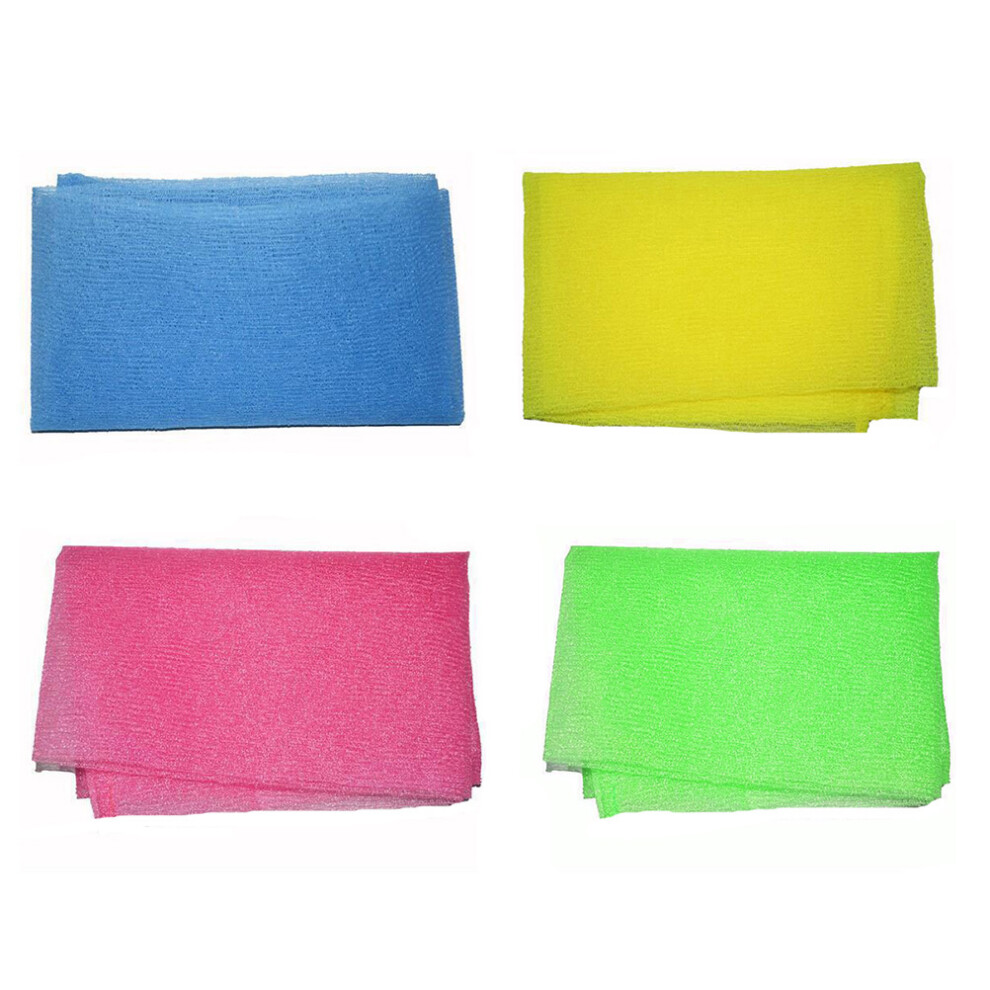 Aboofan 8Pcs Exfoliating Bath Towel Back Scrubber Bath Cloth Nylon Towel Shower Scrubber