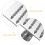 3Pcs Stainless Steel Square Shower Head Rainfall High Pressure Silver 9