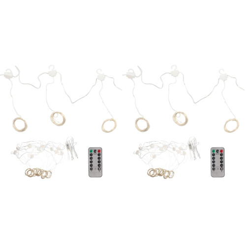 2Pcs Decorative LED Curtain String Lights Multi-Color Fairy Lights 1