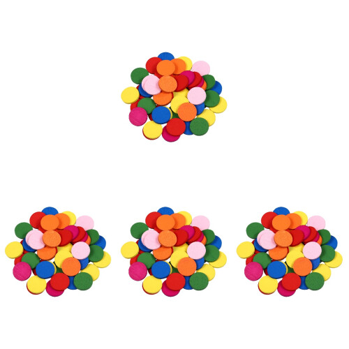 4Pièces Rondelles De Bois Colorées Pour 2