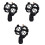 3Pcs Black Microphone Storage Rack with Anti-Vibration Suspension 3