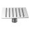 3Pcs Stainless Steel Square Shower Head Rainfall High Pressure Silver 10