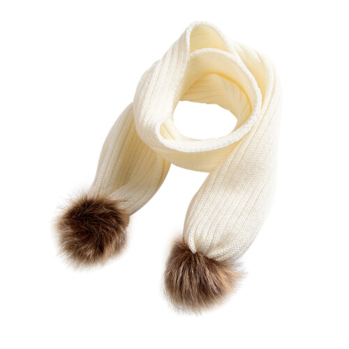 3pcs Cartoon Wraps Child Keep Warm Scarf White