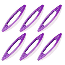 24Pcs Portable Purple Nail Care Buffers Sheepskin Polishing Brush Set