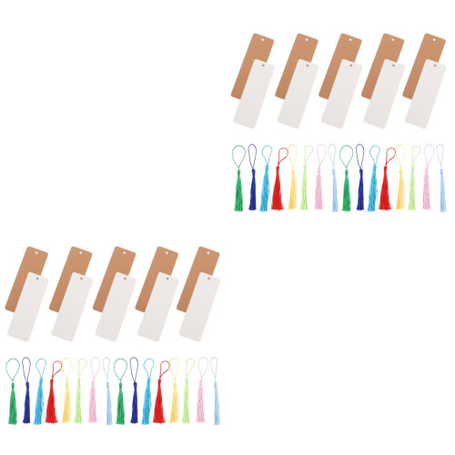 2Pièces Ensemble De Marque-Pages À Décorer Avec Pompons Assortis 2