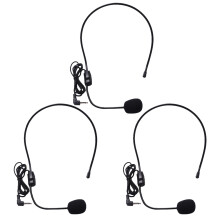 9Stk Head-Mounted Mikrofon Schwarz Praktisch Für Lehrer Und Sprecher