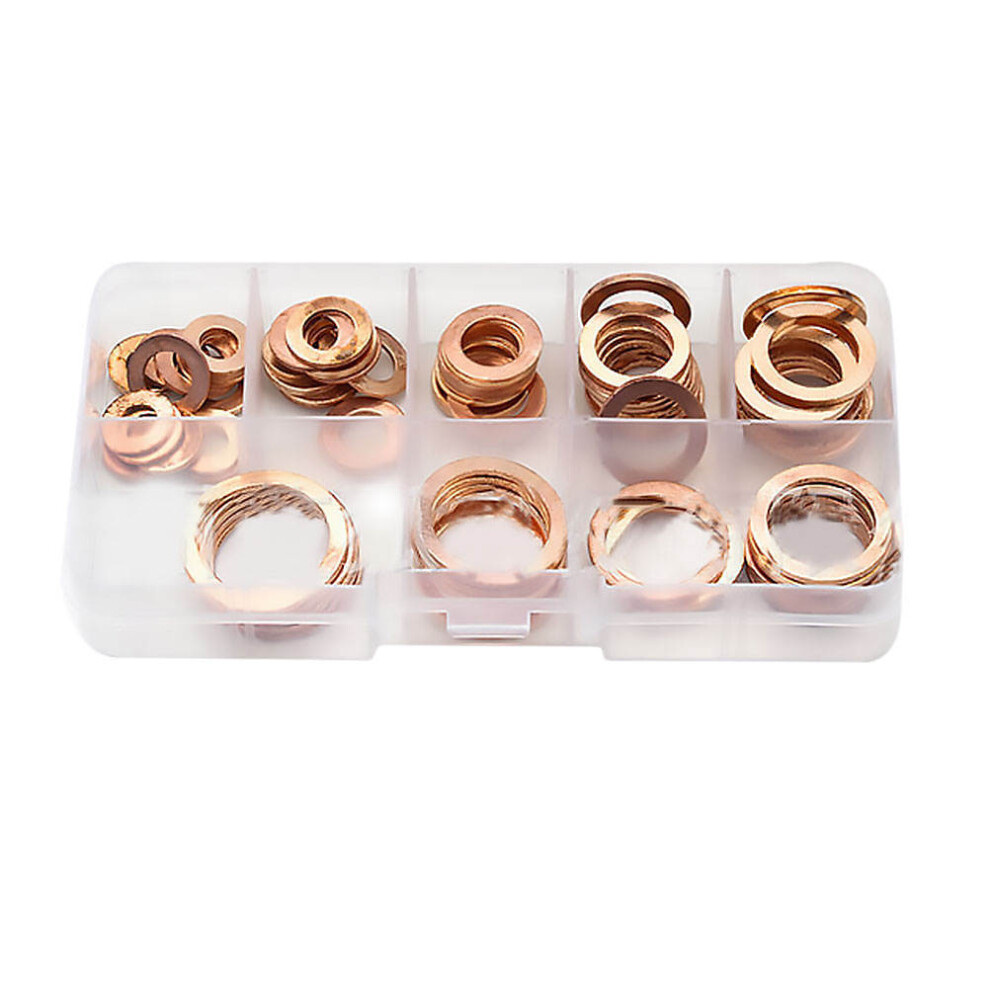 240Pcs Copper Washer Kit Assorted Color High Precision Sump Plug Set 3392347181250
