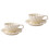 2Sets Robuste Keramik-Kaffeebecher Weiß Mit Teller Für Den Haushalt 6