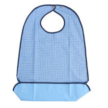 3Pcs Adult Bibs Waterproof Sky-Blue Clothing Protector for Mealtime