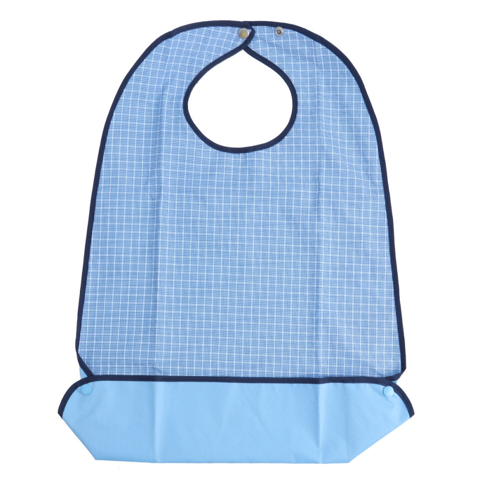 Happyyami Blue 3Pcs Adult Bibs Waterproof Sky- Clothing Protector For Mealtime