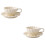 2Sets Robuste Keramik-Kaffeebecher Weiß Mit Teller Für Den Haushalt 8