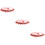 3Pcs Windproof Buckle Clothesline with Clothespins Portable Red 7