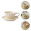 2Sets Robuste Keramik-Kaffeebecher Weiß Mit Teller Für Den Haushalt 10