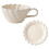 2Sets Robuste Keramik-Kaffeebecher Weiß Mit Teller Für Den Haushalt 2