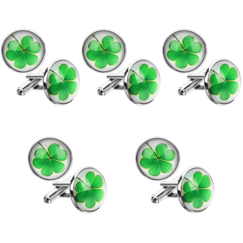 Groene Manchetknopen Met Kledingaccessoires 1