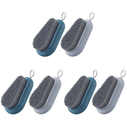 6Pcs Reusable Nail Cleaning Brushes Assorted Colors Comfortable Grip 1