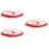 3Pcs Windproof Buckle Clothesline with Clothespins Portable Red 5