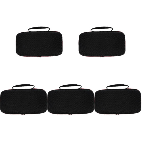 5Pcs Black Large-Capacity Microphone Pouch for Storage and Transport 1