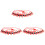 3Pcs Windproof Buckle Clothesline with Clothespins Portable Red 2