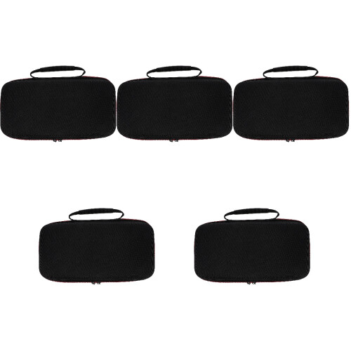5Pcs Black Large-Capacity Microphone Pouch for Storage and Transport 2