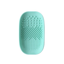 3St Compacte Make-Up Cleaner Brush Cleaning Pad Lichtgroen Siliconen