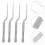 1Set Comfortable Silver Stainless Steel Earwax Removal Tool 5