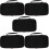 5Pcs Black Large-Capacity Microphone Pouch for Storage and Transport 7