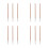 12 Pcs Waterproof Eyebrow Pencil Hard Core Sweat Resistant Deep Brown 6