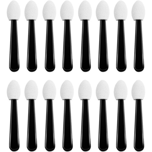 100Pcs Disposable Eyeshadow Applicator Sticks with Soft Sponge Tips for Precise Eye Makeup