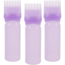 6Pcs Violet Hair Dye Comb Bottles with Root Comb Applicator Design