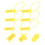 200Pcs Yellow Anti-Fake Plastic Cable Ties Self-Locking Label Tags 7
