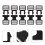 60 Pcs Plastic Side Release Buckle Mini Accessories For Doll Bags 8
