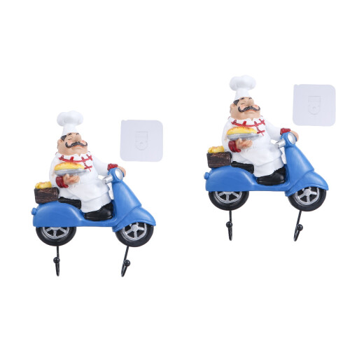 2Pcs Hook Practical Decor Key Holder & Hat Hanger 2