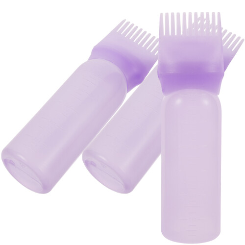6Pcs Violet Hair Dye Comb Bottles with Root Comb Applicator Design 1