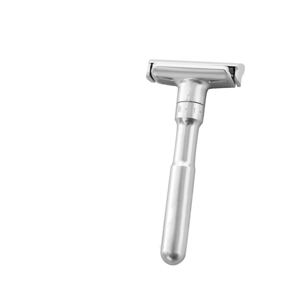 Adjustable Double Edge Safety Razor for Men with Stand, Durable TravelFriendly Design