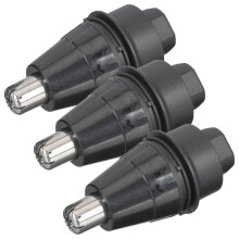 3pcs Washable Nose Hair Trimmer Replacement Heads with Durable Steel for Precise Facial Grooming