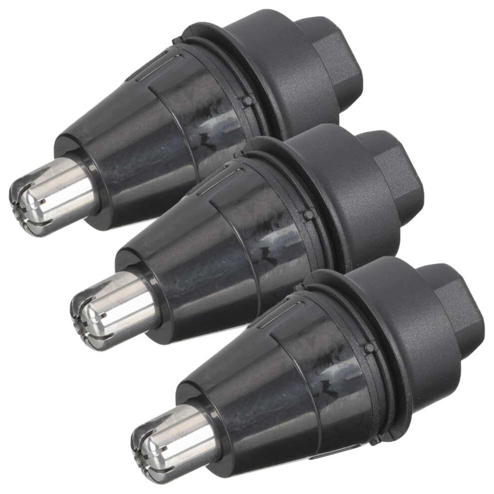 3pcs Washable Nose Hair Trimmer Replacement Heads with Durable Steel for Precise Facial Grooming