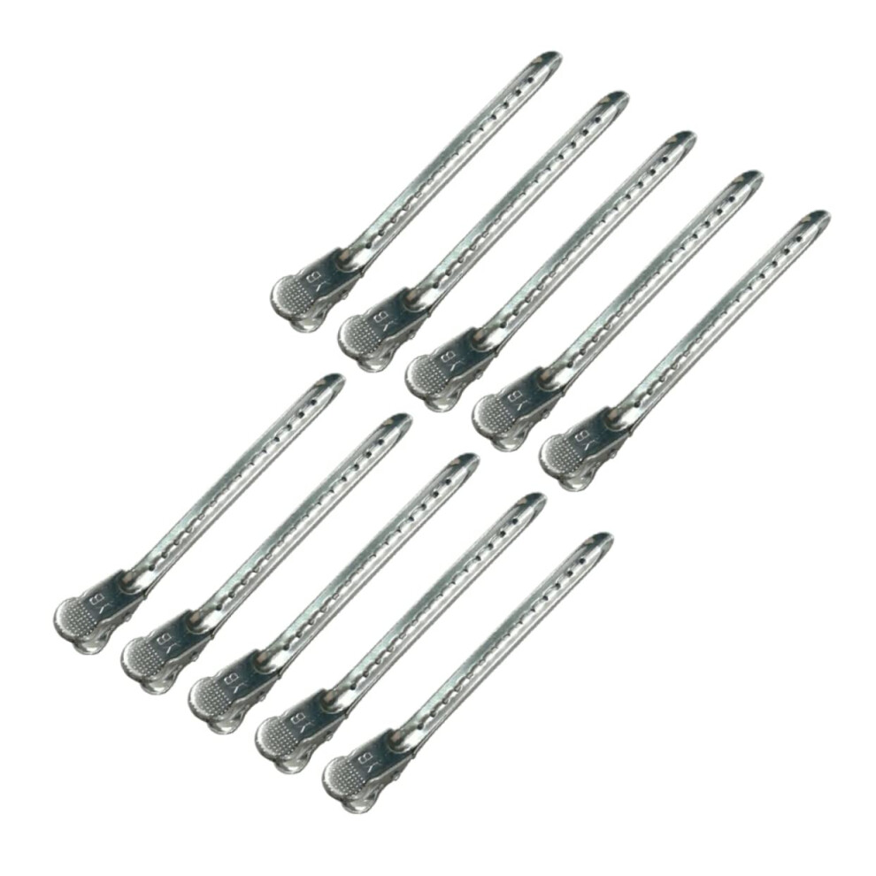 Unisex Hair Sectioning Clips 10Pcs Dual Spring Grip For Salon And Home Styling And Coloring