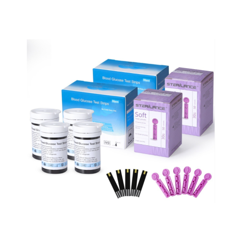 100x Blood Glucose Test Strips Codefree + 100x Daily Use Lancets