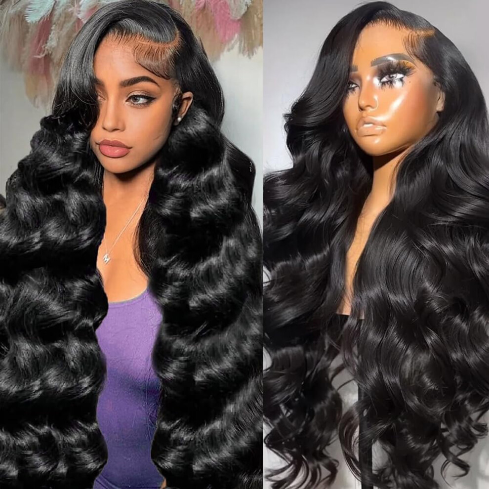 Unisex Lace Front Wigs Human Hair Body Wave 13X4 Hd Transparent Pre Plucked Glueless Brazilian Wig