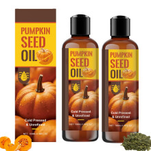 Organic Cold Pressed Pumpkin Seed Oil for Hair Growth and Skin, NonGMO, 100ml Pack of 2