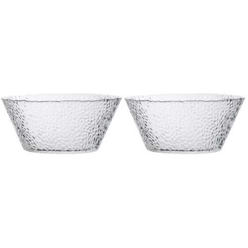 2Stk Robuste Glassalatschüssel Klar Für Gemüse Und Snacks 1